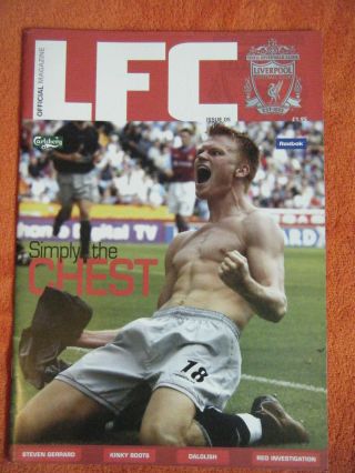 Liverpool Lfc Official Magazines No 1 To 5 Aug 2002 First 5 Issues Very Rare