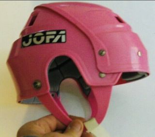 Vintage Jofa Sr Pink Hockey Helmet Rare