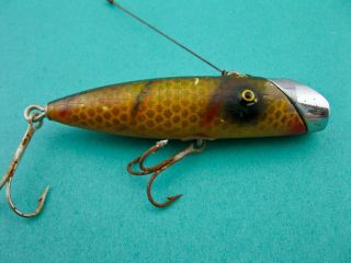 Vintage South Bend Fish - Oreno - Glass Eyes - Perch Color
