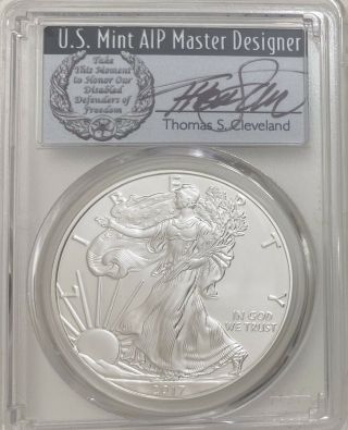 2017 Silver Eagle Ms 70 $1 Pcgs Thomas Cleveland “ Rare Find Here “