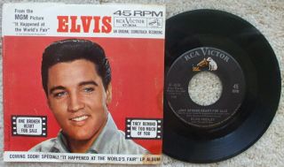Elvis Presley - One Broken Heart / They Remind Me Too Usa 45,  Rare Ps