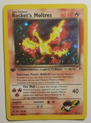 Pokemon 1st Edition Gym Heroes Rocket 