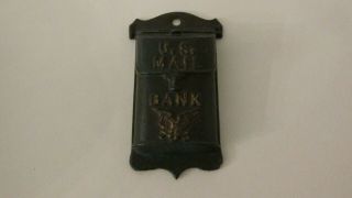 Antique Cast Iron U S Mail Bank Still Hanging Bank