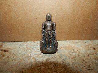 Antique 19th C India Bronze Jain Bronze Statue