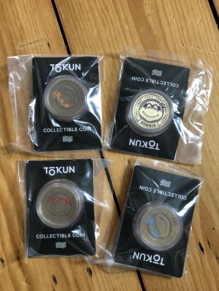 TMNT Coin Token Tokun Set Bottleneck Gallery Teenage Mutant Ninja Turtles Rare 3
