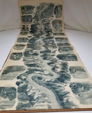 Antique Rhine Panorama Very Rare & Signed By M.  Bine Holly 1907.