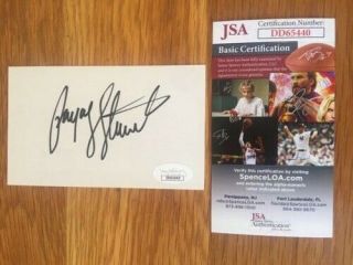 Rare Payne Stewart D - 1999 Pga Hof 3 Majors 11 Wins Jsa Signed Index Card 3x5