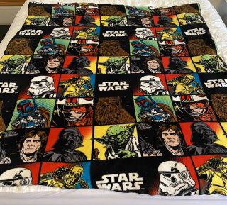 Rare Star Wars - Fleece Throw Blanket - Darth Vader Han Solo Luke Skywalker