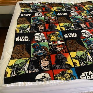 Rare Star Wars - Fleece Throw Blanket - Darth Vader Han Solo Luke Skywalker 2