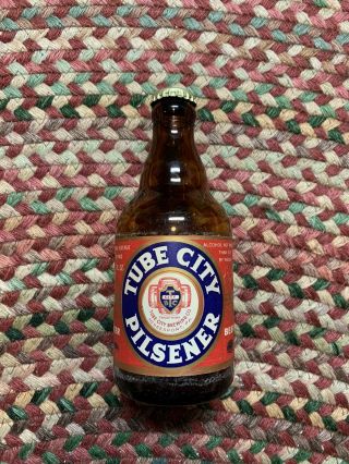 Vintage Tube City Pilsener Beer 12 Oz.  Steine Beer Bottle Rare