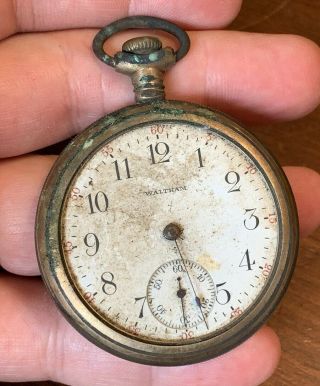 Antique Waltham Watch Company Pocket Watch For Parts/repair