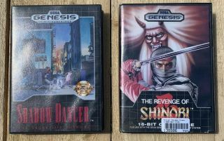 Sega Genesis Rare Shinobi Games - Secret Of Shinobi - Revenge Of Shinobi