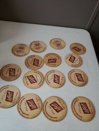 Schlitz 1962 Set Of 15 Round Beer Coasters On Tap Rare