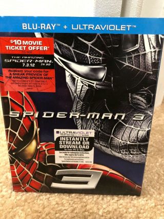 Spider - Man 3 (blu - Ray Disc,  2012) Slipcover Rare Oop Sam Raimi