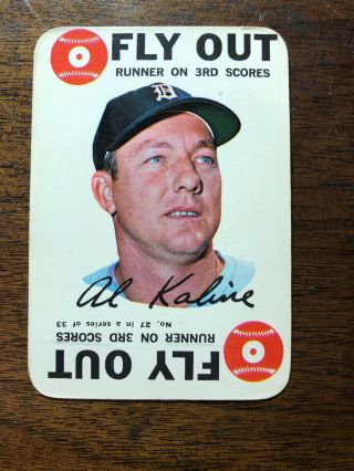 1968 Topps Game Al Kaline 27 Rare Insert Detroit Tigers.