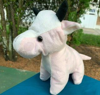 Rare Vintage Puli International Pink Cow Lovey 9 " Plush Stuffed Animal Toy