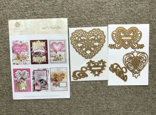 Anna Griffin All Heart Dies Valentines Hearts & Sentiments Cut & Emboss Rare