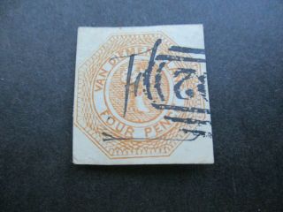 Tasmania Stamps: 4d Courier Imperf - Rare - (j64)