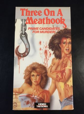 Three On A Meathook Vhs Rare Vhs Horror Cult Vintage Slasher
