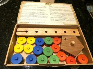 Naef Spielzeug Libra Nr 9740 Swiss Made Vintage Wooden Puzzle Set - Boxed - Rare - Oz