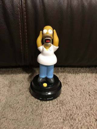 Rare 2004 Homer Simpson Dashboard Talking Figurine Gemmy Industries The Simpsons