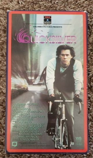 Quicksilver Kevin Bacon Vhs 1st Edition 1985