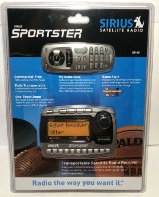 Rare Sirius Sportster Sp - R1 Portable Satellite Radio Receiver Transportable