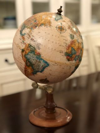 Replogle Vintage 9 Inch Diameter Globe W/ Hardwood Base - World Classic Series