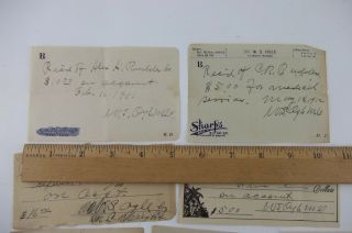 Antique 1910 - 1912 Drug Store Pharmacy Receipts from Knoxville,  Tennessee TN 2