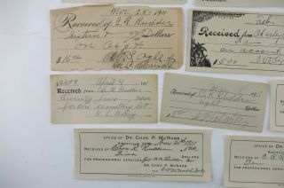 Antique 1910 - 1912 Drug Store Pharmacy Receipts from Knoxville,  Tennessee TN 3