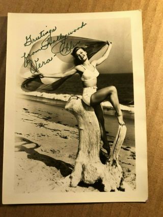 Vera - Ellen Rare Early Autographed Pin - Up Photo On The Town 1940s
