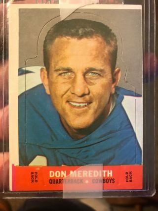 1968 Topps Stand Ups Don Meredith - Cowboys - Rare Vintage Football Card Ex