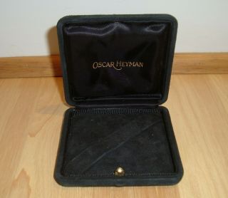 Very Rare Early Vintage Oscar Heyman Jewelry Presentation 3 " Box Package