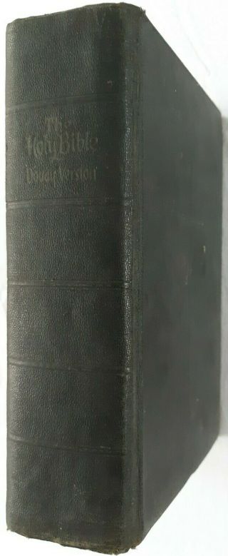 Holy Bible Catholic Douay Version 1914 Rare Vintage