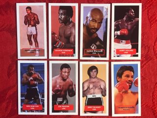 Muhammad Ali - Frazier - Holmes - Duran - Norton - 8 Card Boxing Subset - Rare U.  K Issue - Mnt