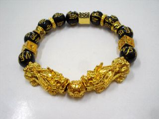 Pixiu Bracelet Mantra Mala Bead Dice Lucky Gambling Feng Shui Wealth Thai Amulet
