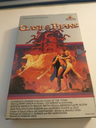 Clash Of The Titans Vhs (rare 1981 Large Case)
