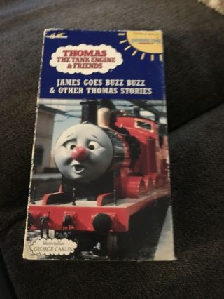 Thomas & Friends: James Goes Buzz Buzz & Other.  (vhs) George Carlin.  Vg.  Rare