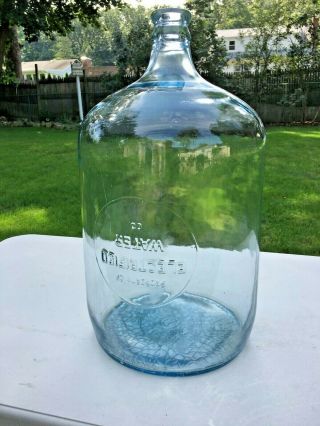 Vintage Rare Electrified Water Co.  5 Gallon Glass Jug