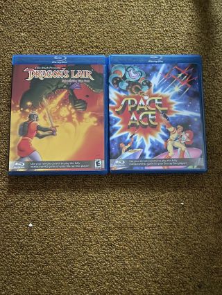 Dragon’s Lair And Space Ace Blu Ray Disc Game Rare Gently Vintage