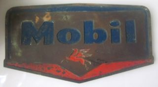 Rare Vintage Solid Bronze Mobil Oil Company Pegasus Gas Pump Sign