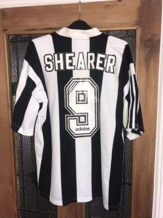 Newcastle United 1995/97 Shearer Football Shirt Large Rare Vintage Adidas