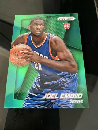 Joel Embiid Rookie Card No.  253 Ultra Rare Green Prizm Refractor 76ers NBA 2