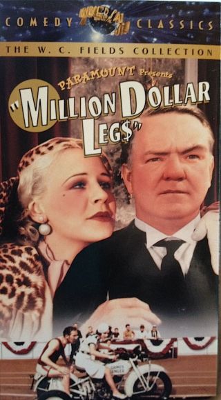 Million Dollar Legs (vhs) Rare 1932 Wc Fields Screwball Comedy Classic