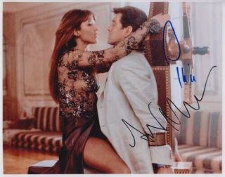 Pierce Brosnan & Sophie Marceau 007 James Bond Cast Double Autograph Twine Rare