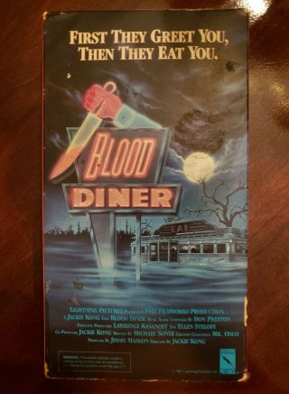 Blood Diner Vhs (1987 Vestron Inc. ) Rare Horror Gore