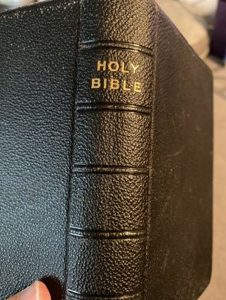 Vtg Oxford Holy Bible Kjv King James Version Leather Brevier Clarendon Compact