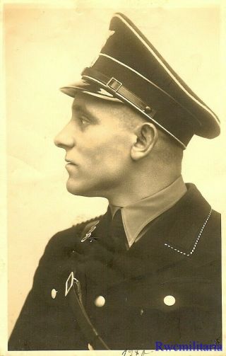 Port.  Photo: Rare Profile Studio Pic German Elite Allgemeine Mann Posed; 1940