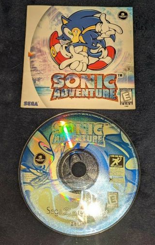 Sonic Adventure Sega Dreamcast Video Game Disc Rare No Case Disk And Book Only