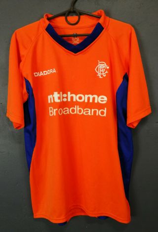 Rare Vintage Old Rangers 2002/2003 Scotland Soccer Football Shirt Jersey Size M